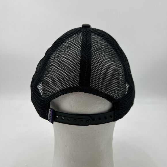 Patagonia Hat Mens Snapback Black Mesh Back Adjustable Trucker Baseball Cap - Picture 5 of 10